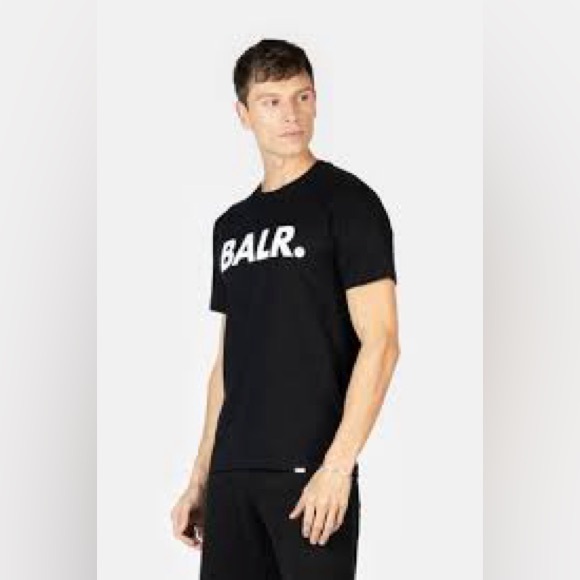 BALR BRAND STRAIGHT SHORT SLEEVED T-SHIRT JET BLACK SIZE MEDIUM - Picture 5 of 8